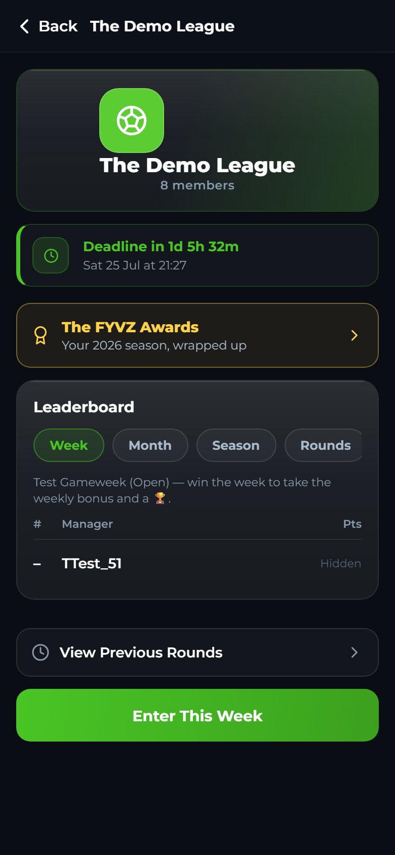 FYVZ Workplaces league